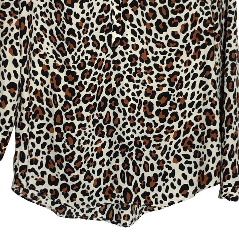 Talbots Slouchy Leopard Print Blouse Small Petite… - image 5